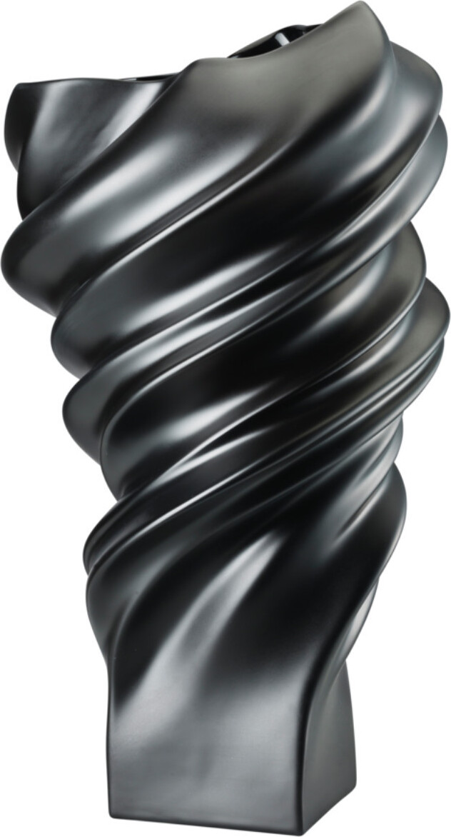 Squall Vase 32 cm schwarz matt