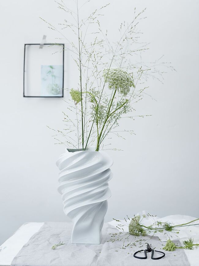 Squall Vaza, 32 cm, bela