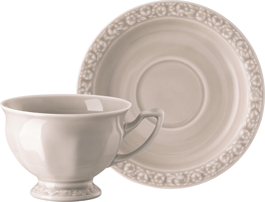 Taza de café con plato Maria en Vogue Sand, 180 ml