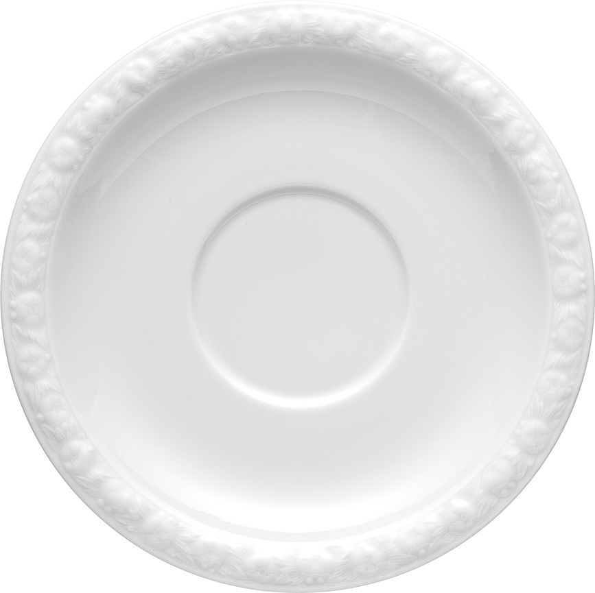 Taza de Consomé Maria, 270 ml, blanca, con platillo