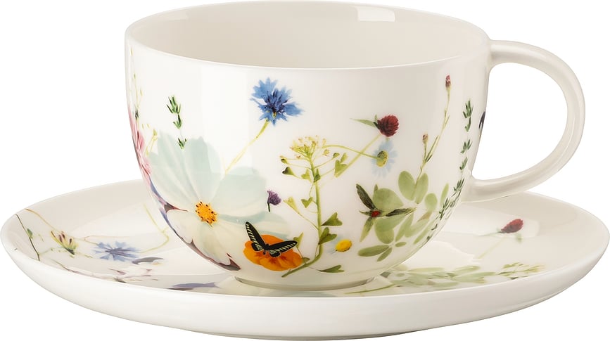 Taza de té Brillance Jardín Primaveral, 300 ml, con platillo