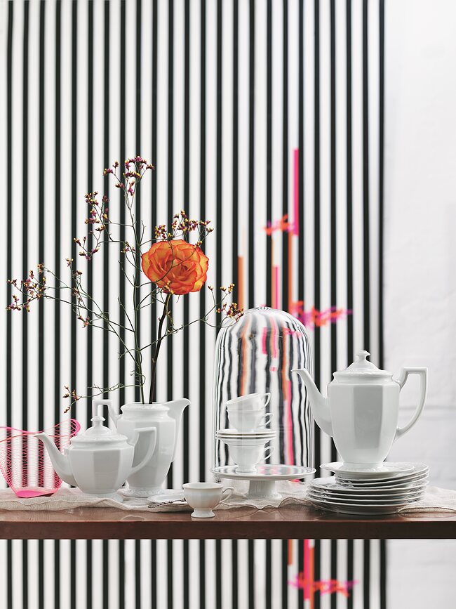 Taza de té Maria, 200 ml, blanca, con platillo