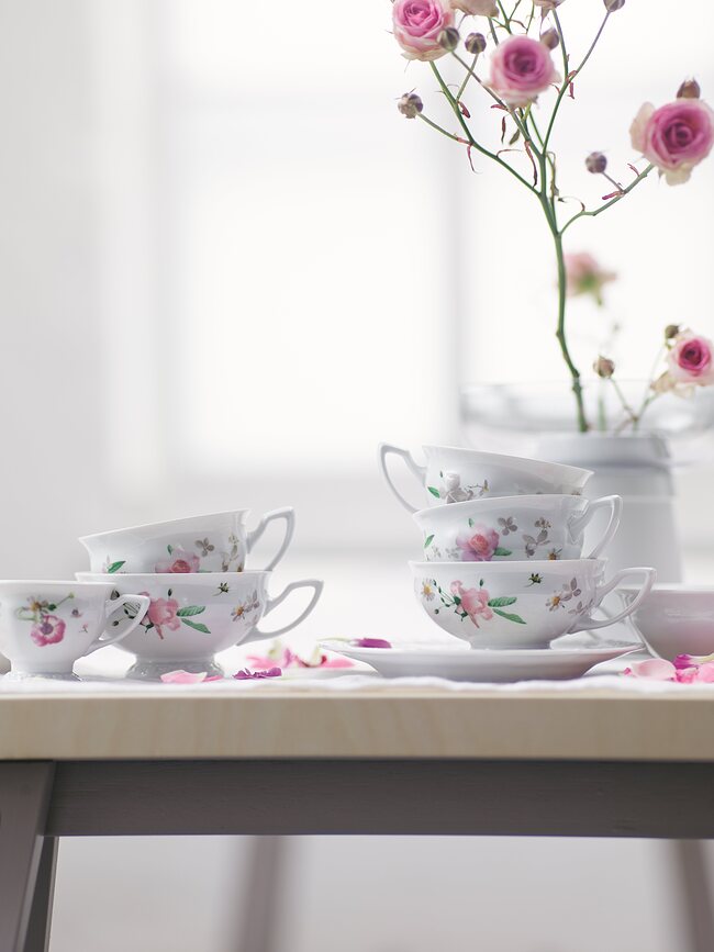 Taza de Té Maria Rosa, 200 ml, con plato