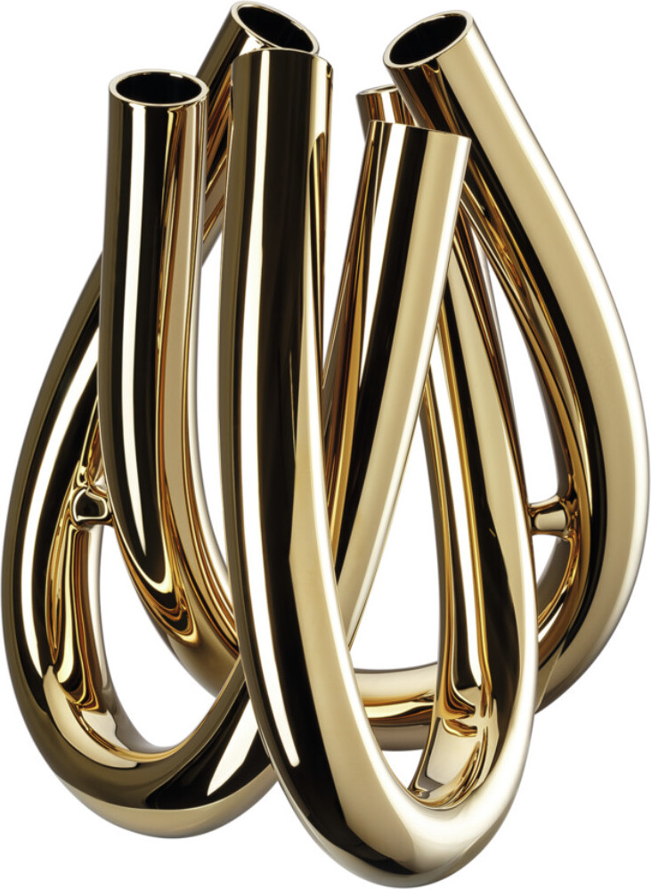 Triu Vase 22 cm goldfarben
