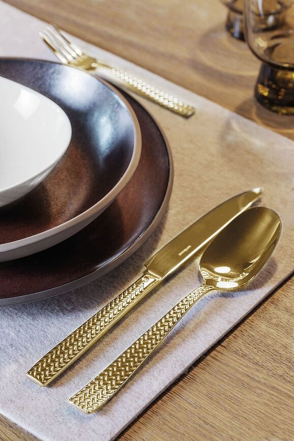 Cortina Pribor za Jelo zlatni Set od 30 dijelova