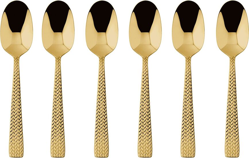 Cucchiaini da caffè espresso Cortina di colore oro 6 pz.