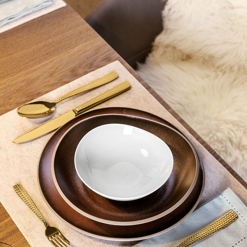 Cucharillas para espresso Cortina, doradas, Set de 6 piezas