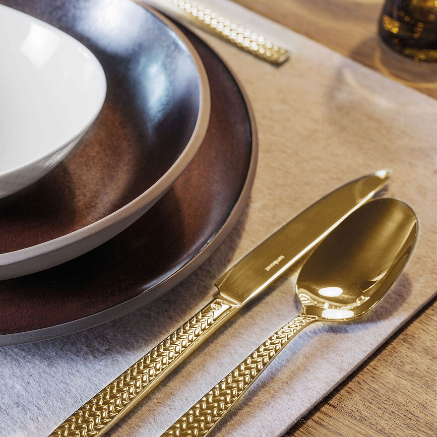 Cucharillas para espresso Cortina, doradas, Set de 6 piezas