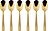 Cucharillas para espresso Cortina, doradas, Set de 6 piezas