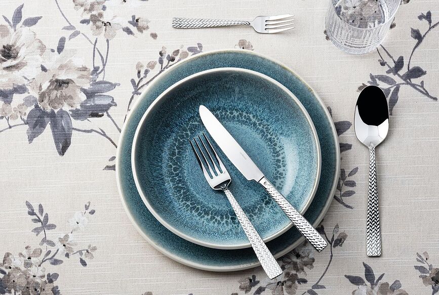 Juego de cubiertos dorado Cortina, Set de 30 piezas