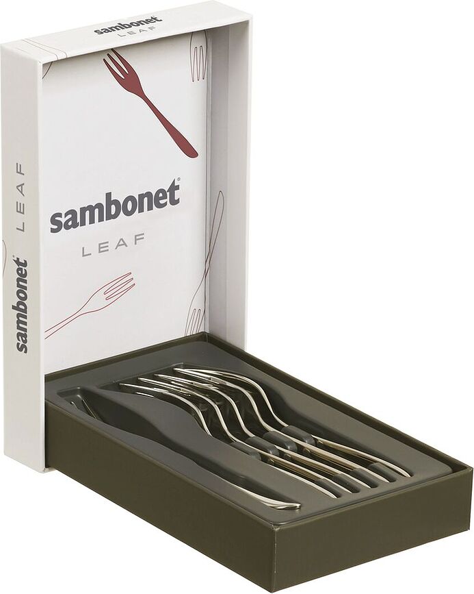 Leaf Fourchettes à gâteau, Lot de 6