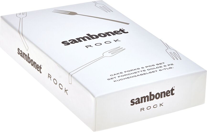 Rock Πιρουνάκια Γλυκού, ανοξείδωτο ατσάλι, γυαλισμένο, 6 τμχ