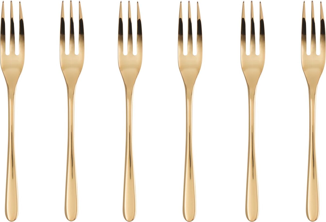 Taste Kuchengabeln goldfarben 6 St.