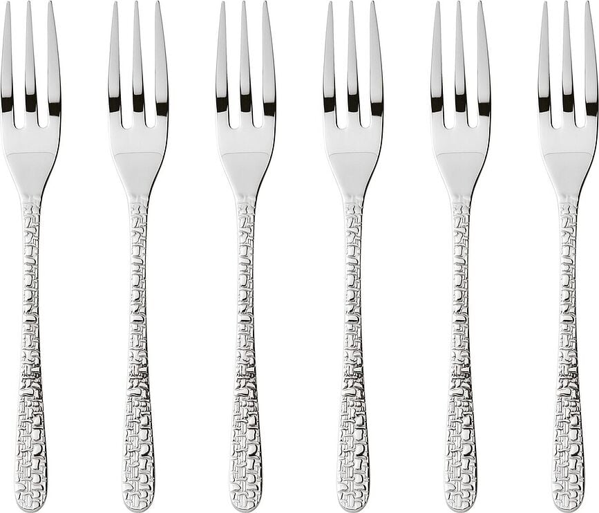 Tenedores de Postre de acero pulido Venezia, 6 unidades