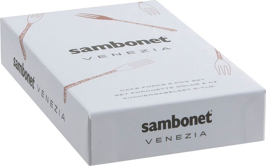 Venezia Fourchettes à Dessert, dorées, Lot de 6