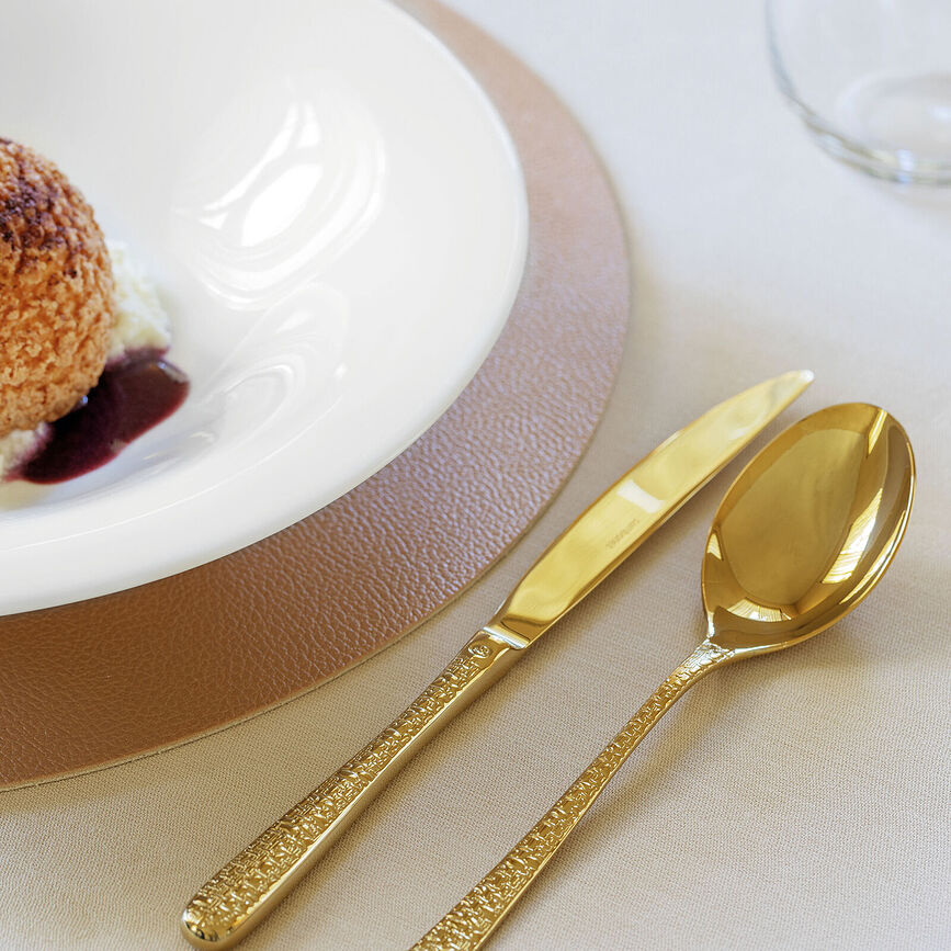 Venezia Ménagère de Couverts dorés, Service 24 pièces