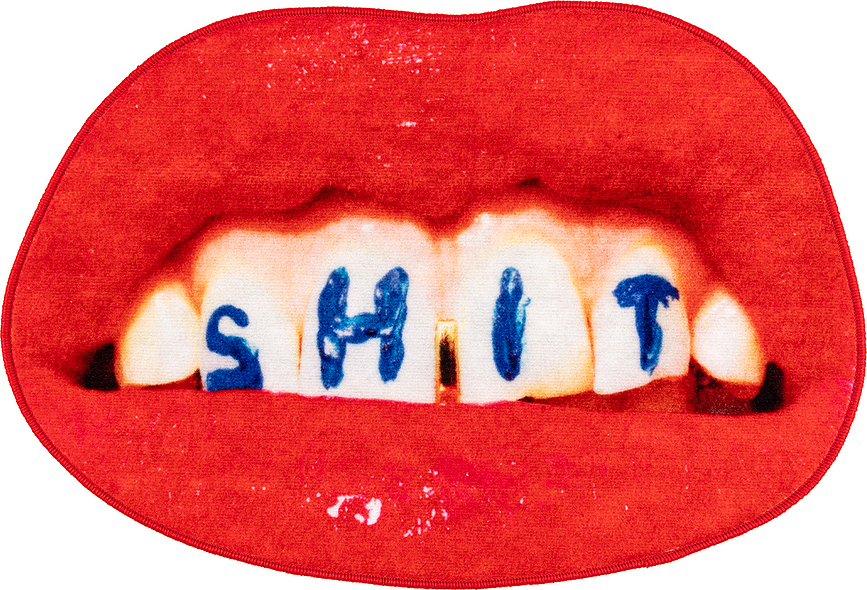 Alfombra de Baño Toiletpaper, diseño Labios "Shit"