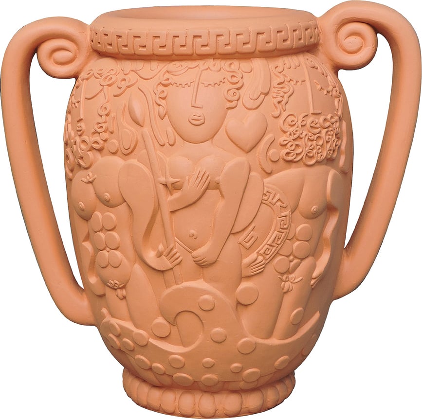 Amphora Skulptuur 140 cm valmistatud terrakotast