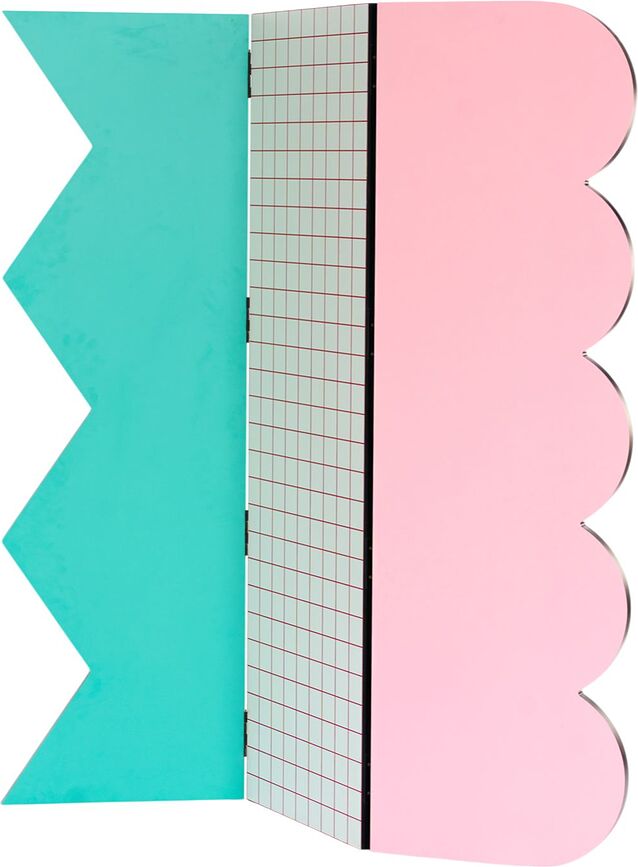 Biombo Seletti Superscreen, a cuadros, rojo