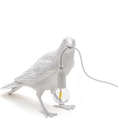 Bird Lamp white outdoors