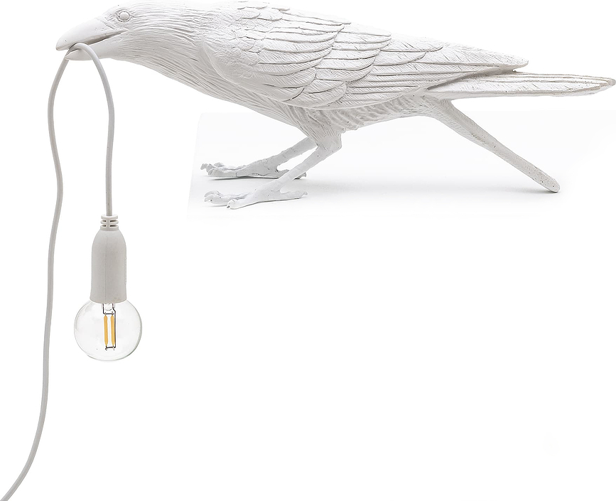 Bird Playing Lampe d'extérieur, blanche
