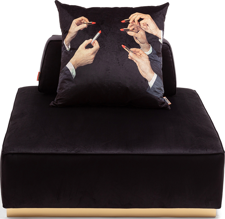 Coussin pour pouf Toiletpaper Roses, grand