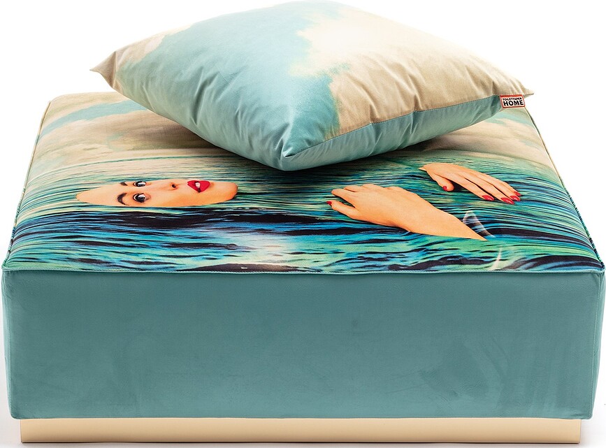 Cuscino per pouf Toiletpaper Roses grande