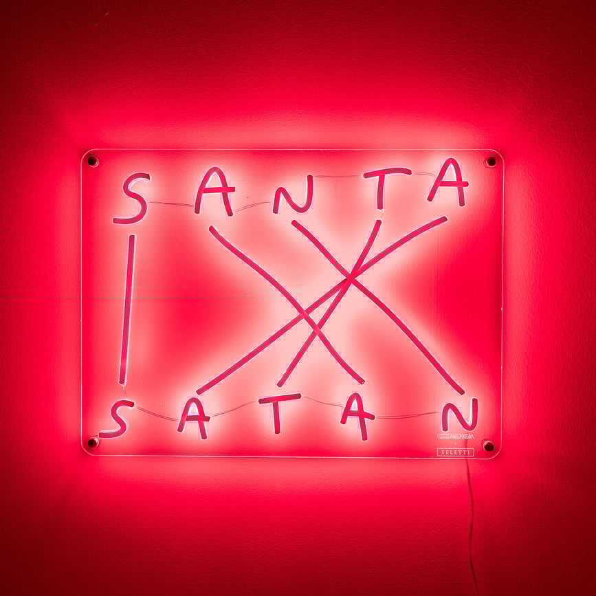 Decoración LED de Pared Santa Satan