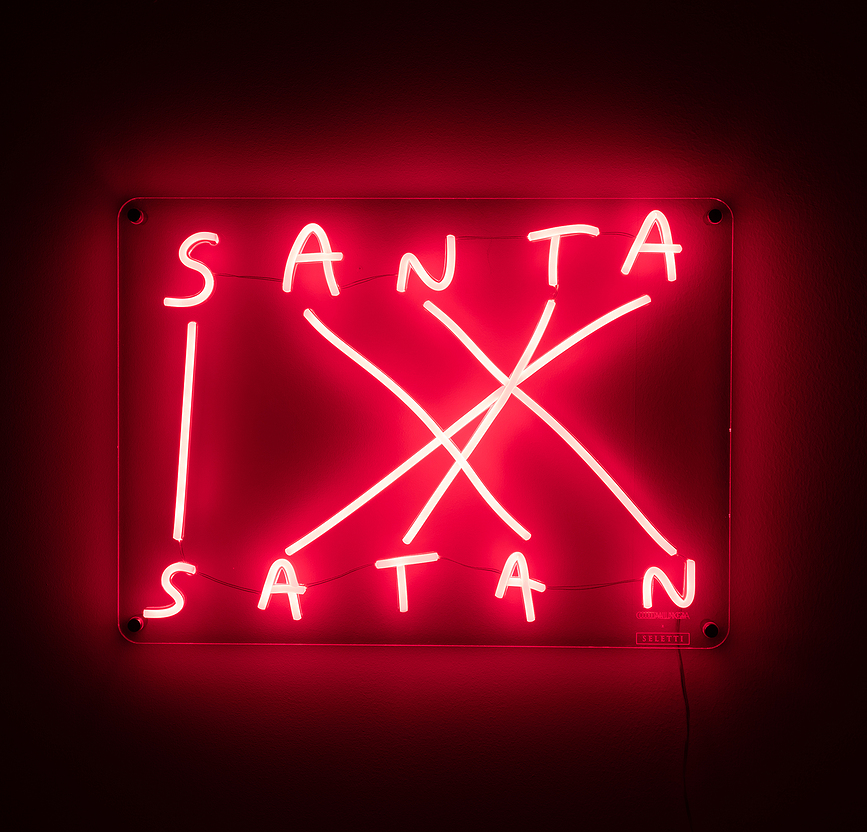Decoración LED de Pared Santa Satan