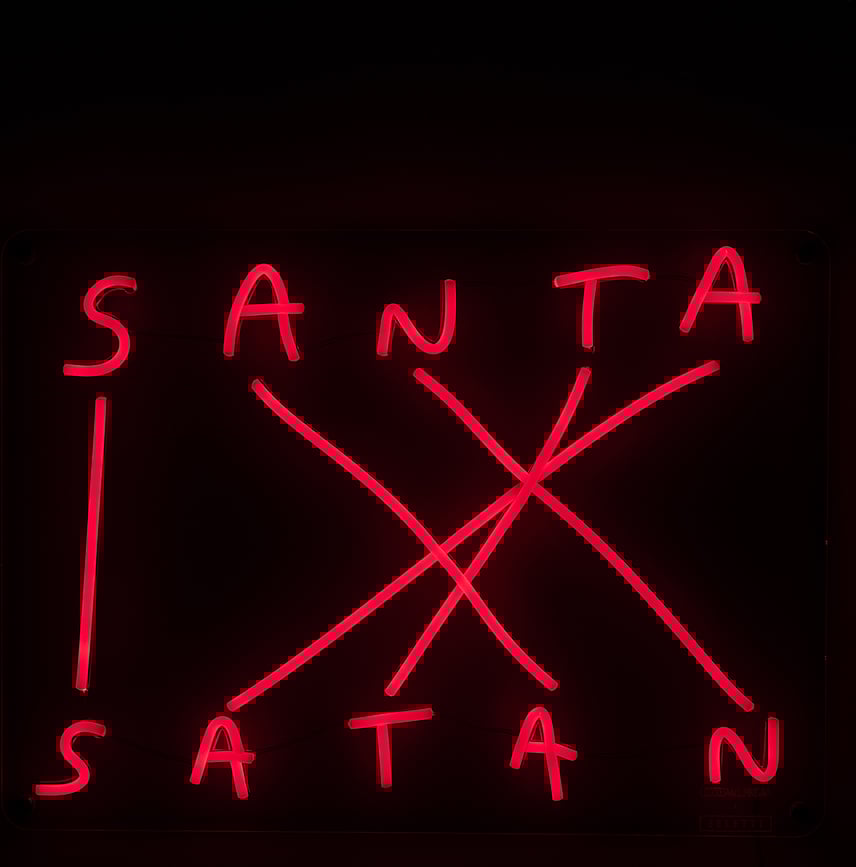 Decoración LED de Pared Santa Satan