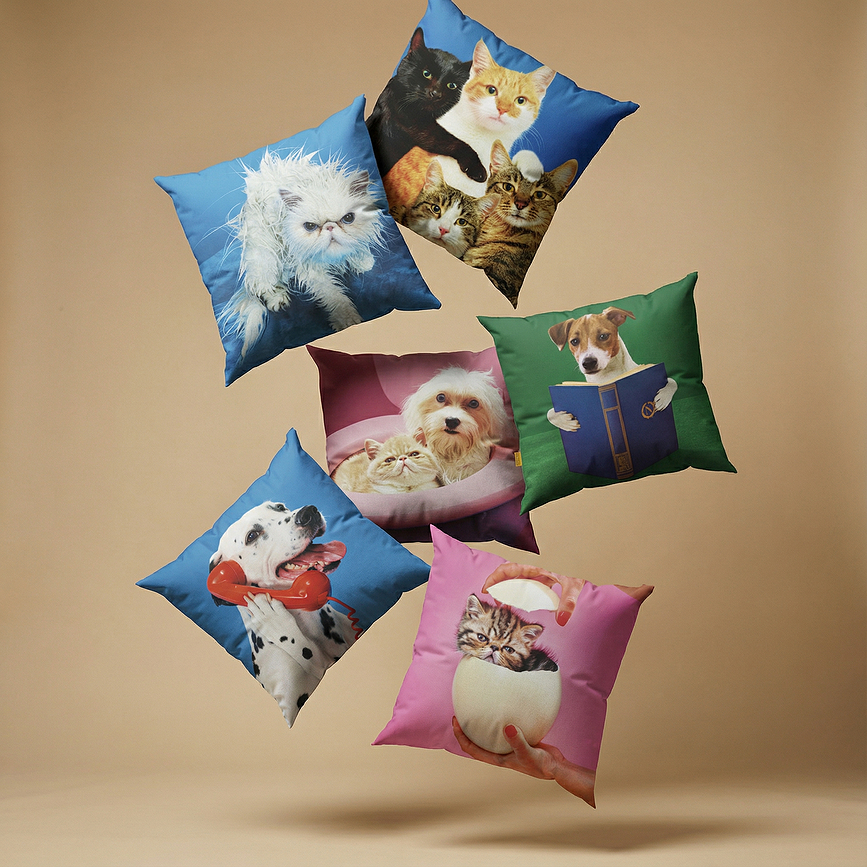 Dekorationskudde Toiletpaper Nerdy Dog 50 x 50 cm
