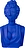 Декоративна фігурка Magna Graecia Bust Poppea, синя, теракота