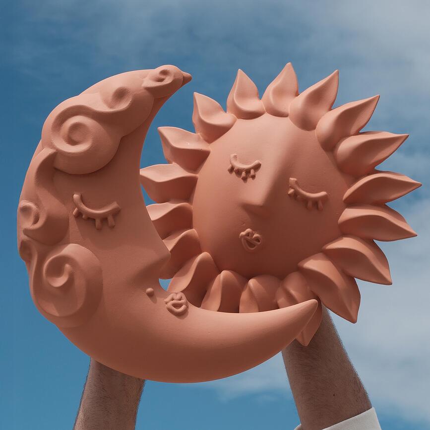 Διακόσμηση τοίχου Magna Graecia 2.0 Luna από τερακότα