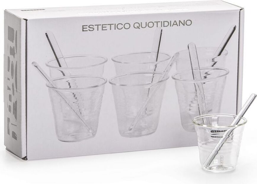 Estetico Quotidiano Šalice za kavu s miješalicama 6 kom.
