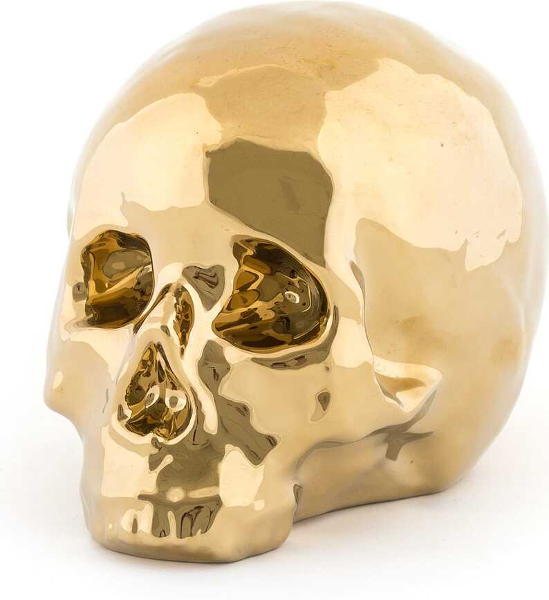Figura decorativa dorada Memorabilia My Skull, edición limitada