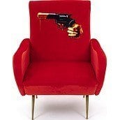 Fotel z wysokim oparciem Seletti Wears Toiletpaper Revolver