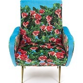 Fotel z wysokim oparciem Seletti Wears Toiletpaper Roses