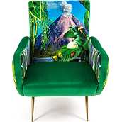 Fotel z wysokim oparciem Seletti Wears Toiletpaper Volcano