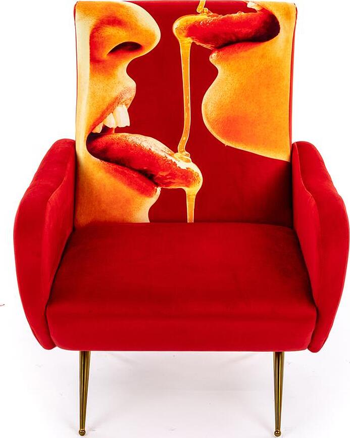Fotelis su aukšta atrama Seletti Wears Toiletpaper Honey