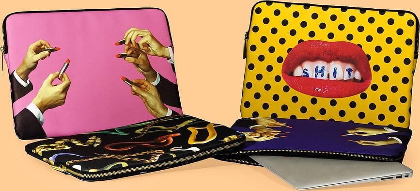 Funda para Portátil Toiletpaper Lipsticks, negra