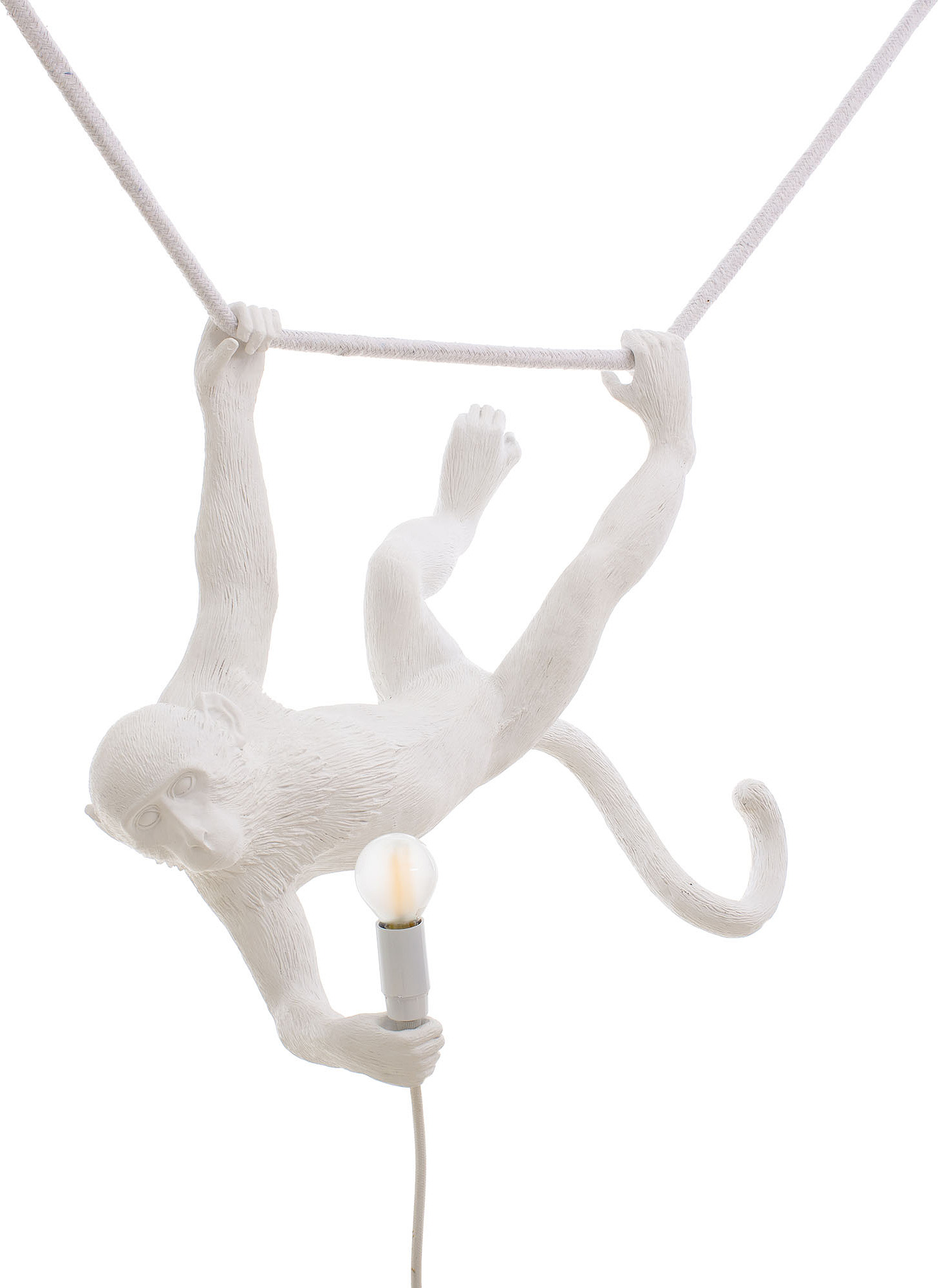 Griestu lampa Monkey swing balta