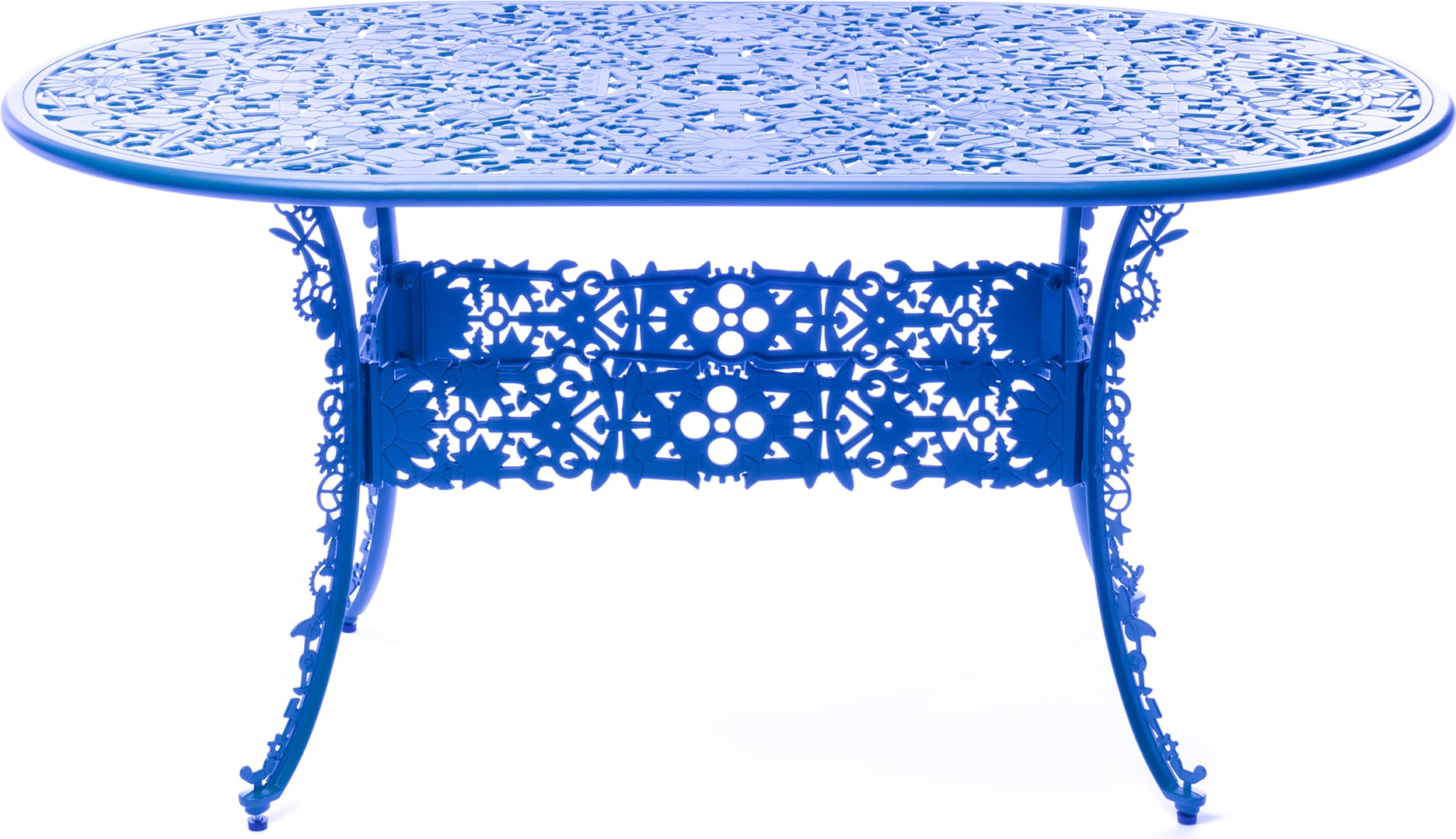 Industry Gartentisch oval blau