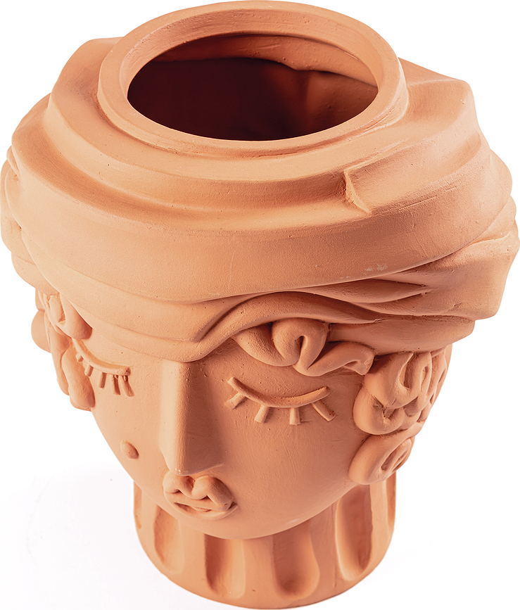 Jarrón de terracota decorativo Magna Graecia Women, 33 cm
