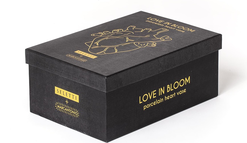 Jarrón Love in Bloom, dorado