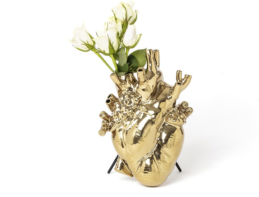 Jarrón Love in Bloom, dorado