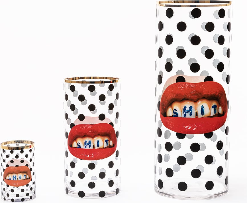 Jarrón cilíndrico Toiletpaper Snakes, 50 cm