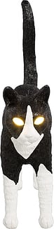 Jobby The Cat Lamp must-valge