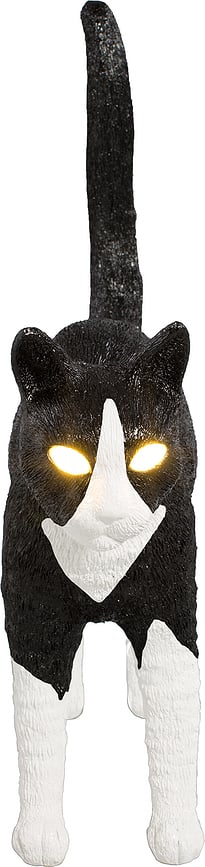 Jobby The Cat lampa, svart och vit