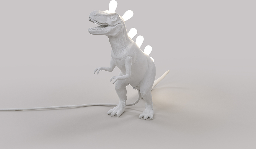 Jurassic Bronto Lampe LED, blanche