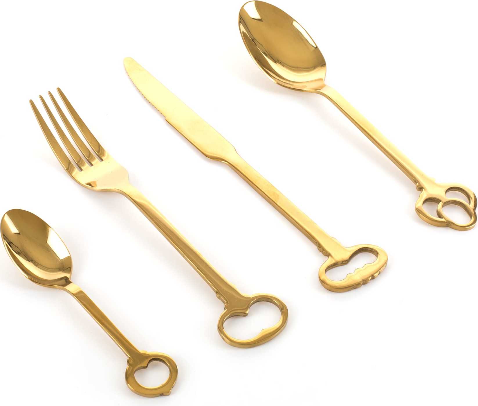 Keytlery Besteck-Set goldfarben 24 El.